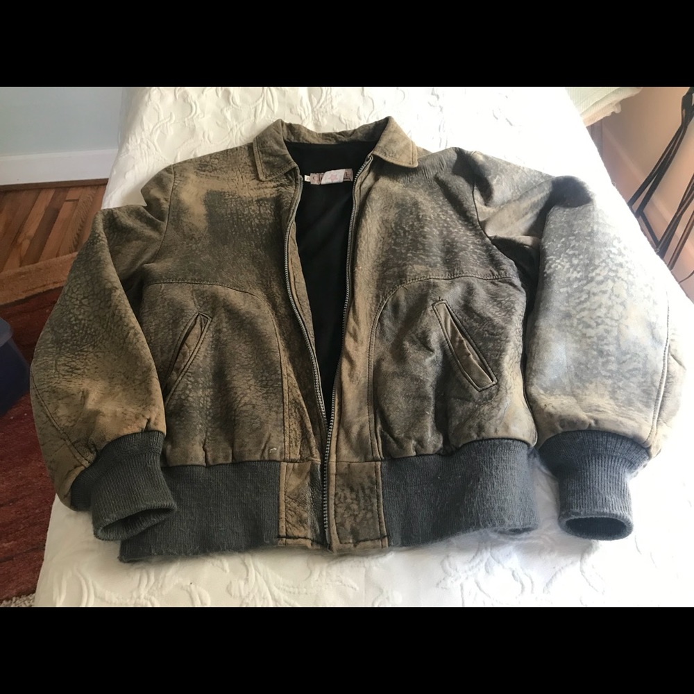 Vintage Brooks motorcycle bomber jacket.